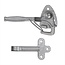 ProPlus Klephaak met opschroefoog - links - staal - 140 mm - zilver