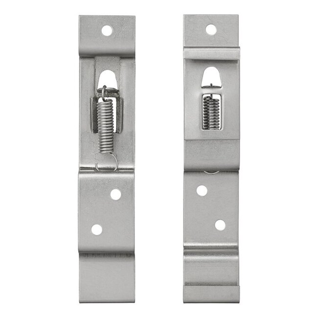 ProPlus Kentekenplaatklem met veer - RVS - Set van 2 - 124 x 24 mm - Eenvoudig wisselen