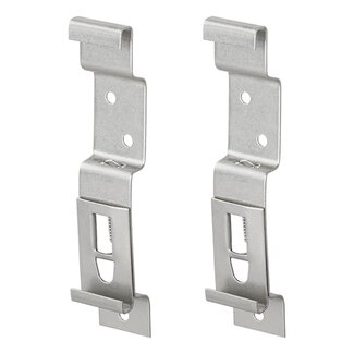 Pro Plus Kentekenplaatklem met Veer: Snel & Eenvoudig Kentekenplaten Wisselen - RVS, Set van 2 - 124 x 24 mm