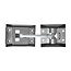ProPlus Deurvastzetter - complete set met haak en huls - 119 x 40 mm - kunststof onderzetter