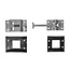 ProPlus Deurvastzetter - complete set met haak en huls - 119 x 40 mm - kunststof onderzetter