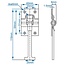 ProPlus Deurvastzetter - complete set met haak en huls - 119 x 40 mm - kunststof onderzetter