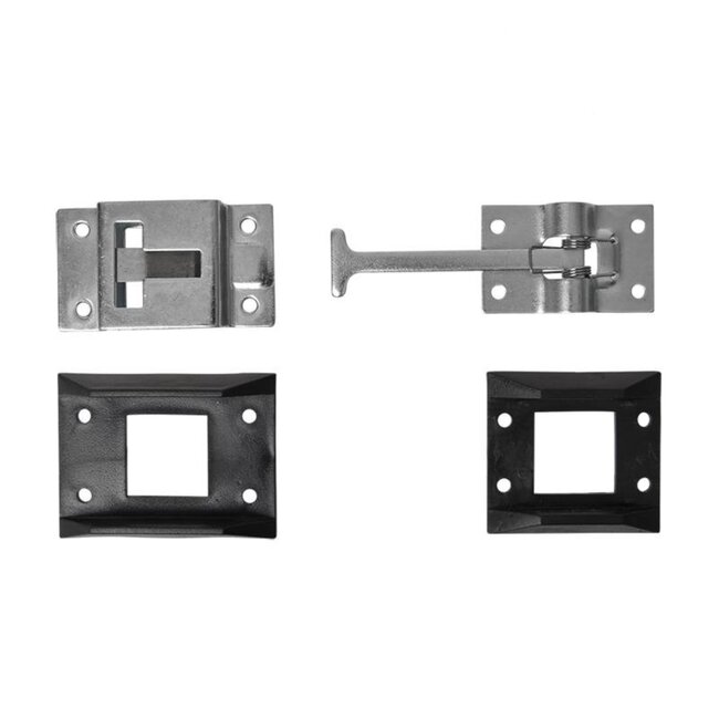 ProPlus Deurhouder - staal - 119 x 40 mm - met tegenstuk - zilver