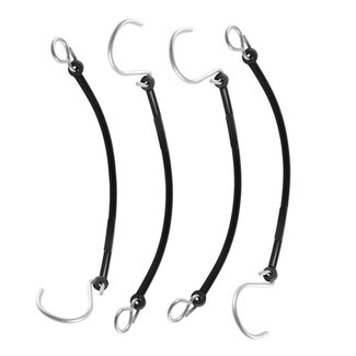 ProPlus Borgketting - PVC - 270 mm - Haak en Oog - 4 stuks - Zwart