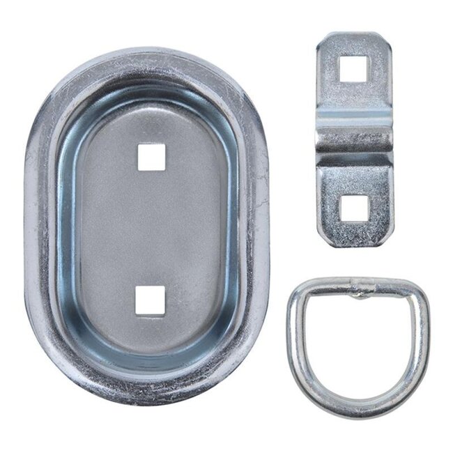 ProPlus Ovaal sjoroog - inbouw - staal - 146 x 100 mm - zilver - 800 daN