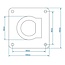 ProPlus Sjoroog met dekring en veer - inbouw 20 mm - staal - 100 x 105 mm