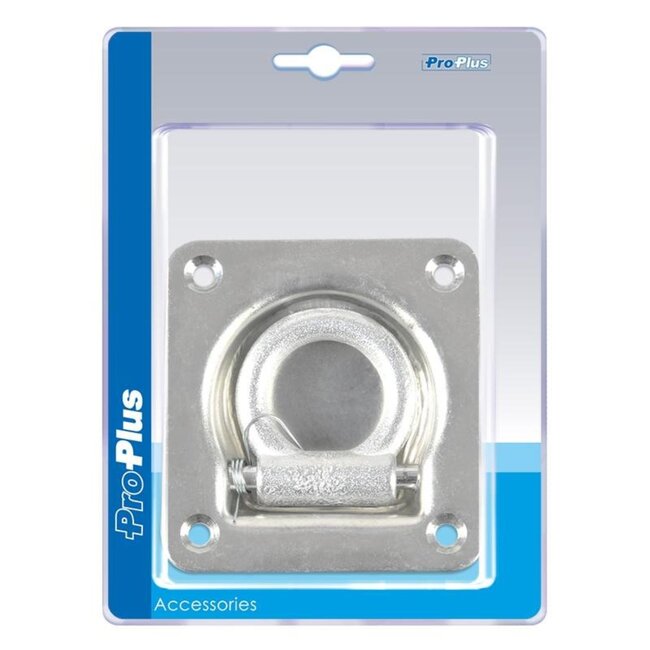 ProPlus Sjoroog met dekring en veer - inbouw - staal - 20 mm - 100 x 95 mm