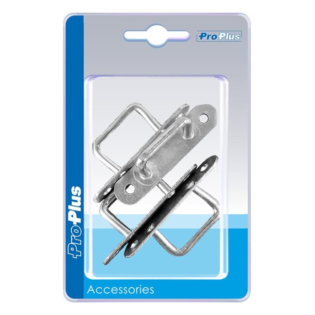 ProPlus Rechthoekige zeilringen - staal - 36 mm - 4 stuks - zilver