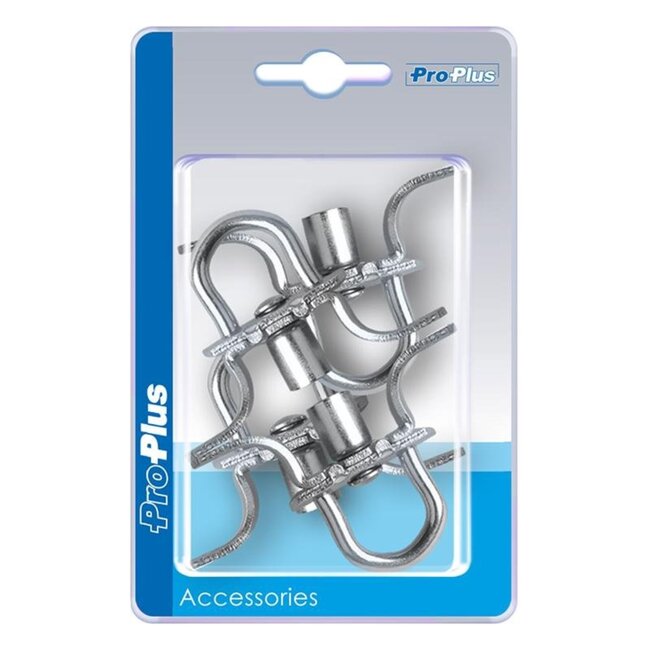 ProPlus Rond zeiloog met veer - staal - Ø 22 mm - set van 4