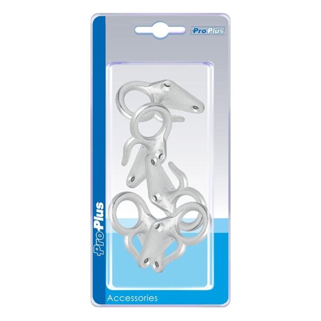 ProPlus Touwhaak - Metaal - Ø 23 mm Oog - 71 x 41 mm - Set van 5 stuks