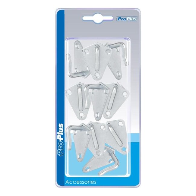 ProPlus Touwhaak - Metaal - Gelast - 40 x 45 mm - 10 stuks