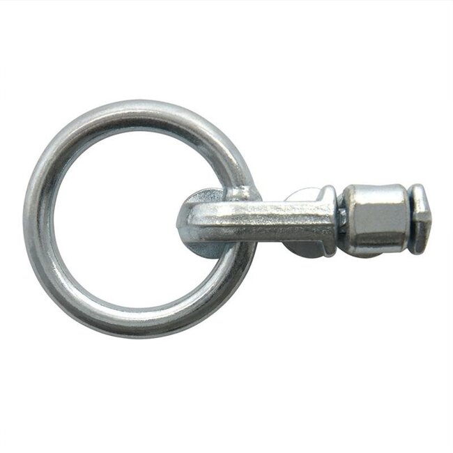 ProPlus Dubbele stud fitting voor bindrail - Ø 45 mm ring - 62 x 27 x 18,5 mm - Breeklast 2.700 kg