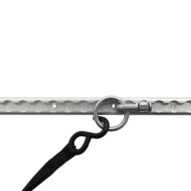 ProPlus Dubbele stud fitting voor bindrail - Ø 45 mm ring - 62 x 27 x 18,5 mm