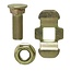 ProPlus Dubbele stud fitting voor bindrail - 3/8 inch bout - 30 x 42 x 26 mm