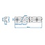 ProPlus Aluminium bindrail-set - 60 cm - Inclusief 4 studfittingen - Complete installatiekit
