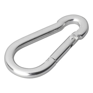 ProPlus Karabijnhaak - Metaal - Chroom - 8 x 80 mm ProPlus Karabijnhaak - Metaal - Chroom - 8 x 80 mm