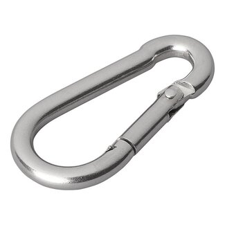 ProPlus Karabijnhaak - RVS - 5 x 50 mm - Chroom - Niet voor klimmen