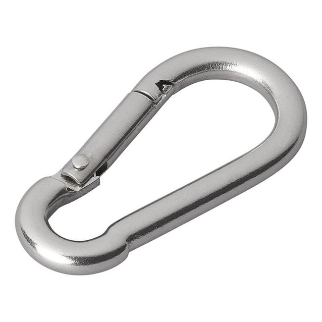 ProPlus Karabijnhaak - RVS - 5 x 50 mm - Chroom - Niet voor klimmen