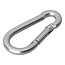 ProPlus Karabijnhaak - RVS - 5 x 50 mm - Chroom - 2 stuks