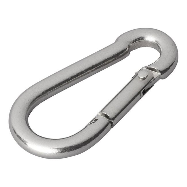 ProPlus Karabijnhaak - RVS - 6 x 60 mm - Chroom - Niet voor klimmen
