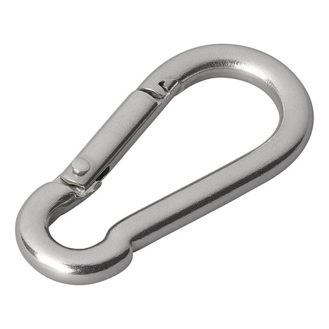 ProPlus Karabijnhaak - RVS - 6 x 60 mm - Chroom - Niet voor klimmen
