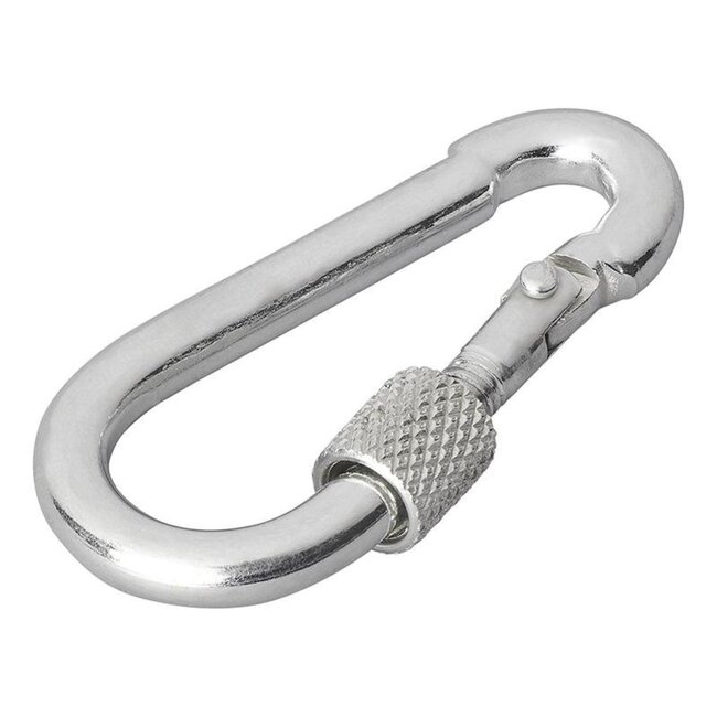 ProPlus Karabijnhaak met schroefsluiting - metaal - 5 x 50 mm - chroom