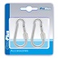 ProPlus Karabijnhaak met schroefsluiting - metaal - 6 x 60 mm - 2 stuks