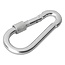 ProPlus Karabijnhaak met schroefsluiting - metaal - 8 x 80 mm - chroom