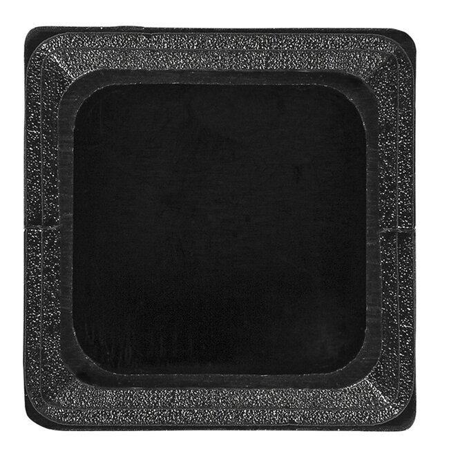 ProPlus Vierkante insteekdoppen - kunststof - 25 x 25 mm - zwart - 4 stuks