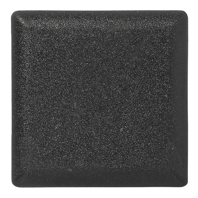 ProPlus Vierkante insteekdoppen - kunststof - 25 x 25 mm - zwart - 4 stuks