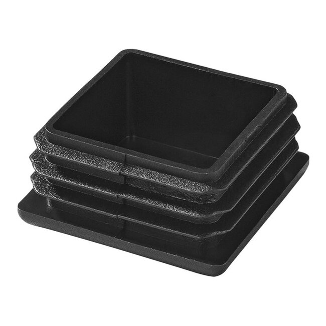 ProPlus Vierkante inslagdop - 40 x 40 mm - zwart - PE kunststof