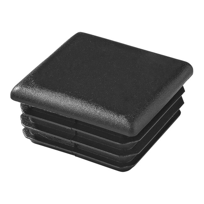 ProPlus Vierkante inslagdoppen - 40 x 40 mm - kunststof - zwart - 4 stuks