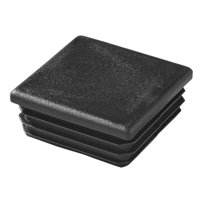 ProPlus Insteekdoppen - vierkant - 50 x 50 mm - kunststof - zwart - 4 stuks