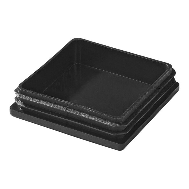 ProPlus Vierkante insteekdoppen - 60 x 60 mm - zwart - set van 4