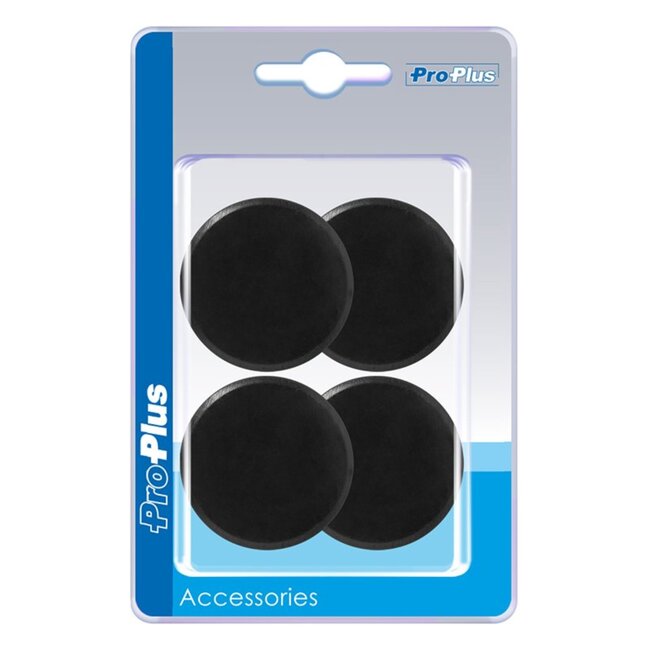 ProPlus Ronde inslagdoppen - Ø 40 mm - Zwart - 4 stuks - Kunststof