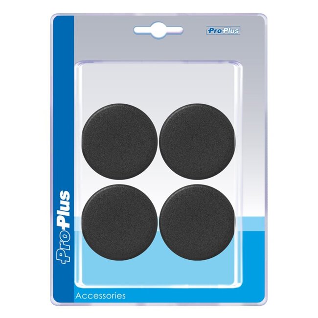 ProPlus Ronde insteekdoppen - Ø 50 mm - kunststof - zwart - 4 stuks