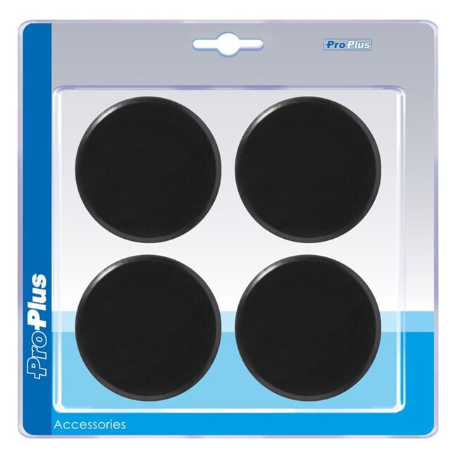 ProPlus Insteekdoppen rond - Ø 60 mm - kunststof - zwart - 4 stuks