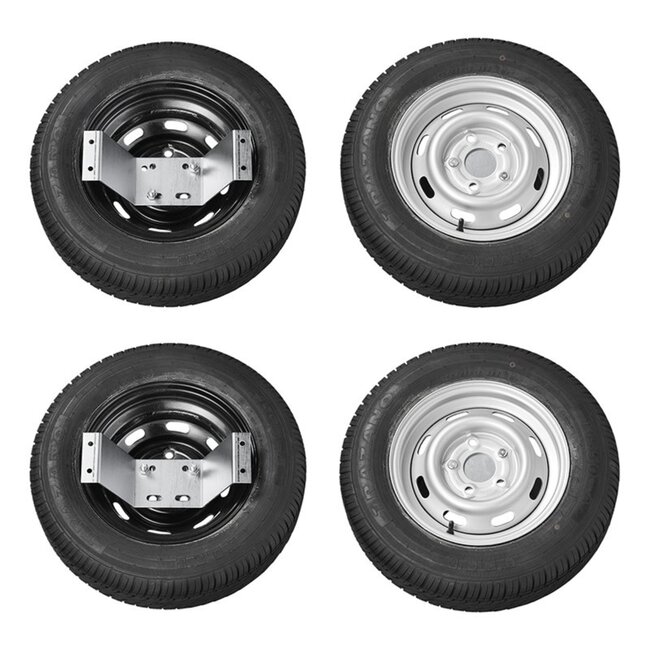 ProPlus Universele reservewielhouder - geschikt voor 4- en 5-gaats velgen - zilver - staal