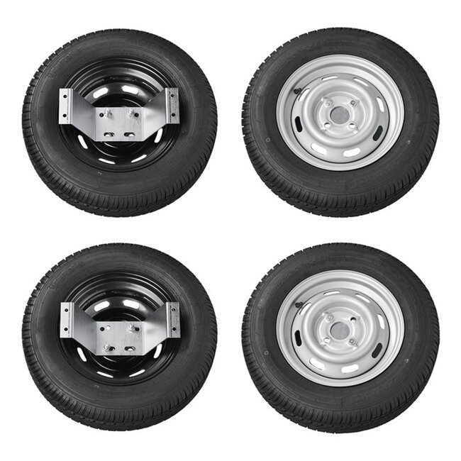 ProPlus Universele reservewielhouder - geschikt voor 4- en 5-gaats velgen - zilver - staal