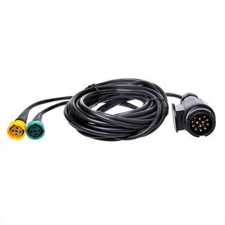 ProPlus Kabelset - 5 meter - 13-polige stekker naar 2x 5-polige connector - zwart kunststof