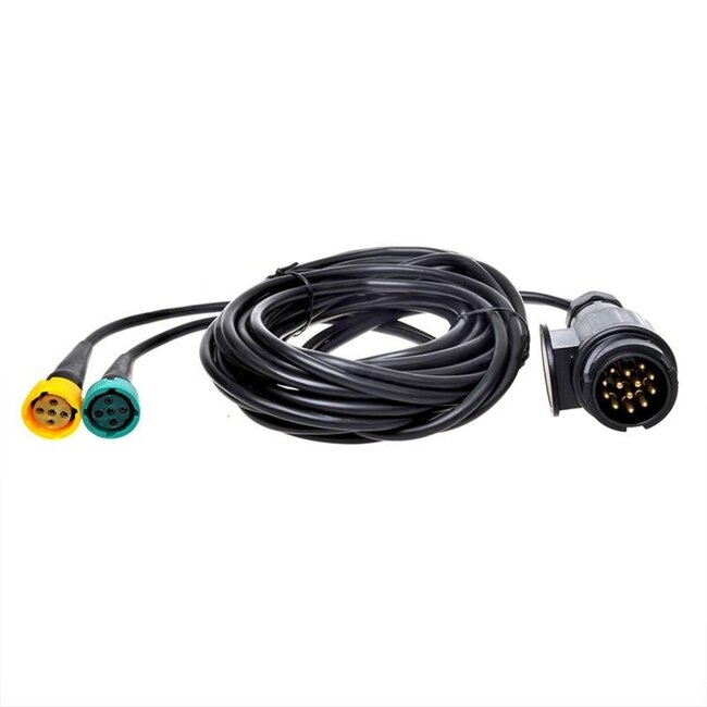 ProPlus Kabelset - 5 meter - 13-polige stekker naar 2x 5-polige connector - zwart kunststof