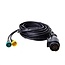 ProPlus Kabelset - 7 meter - 13-polige stekker naar 2 x 5-polige connector - zwart kunststof
