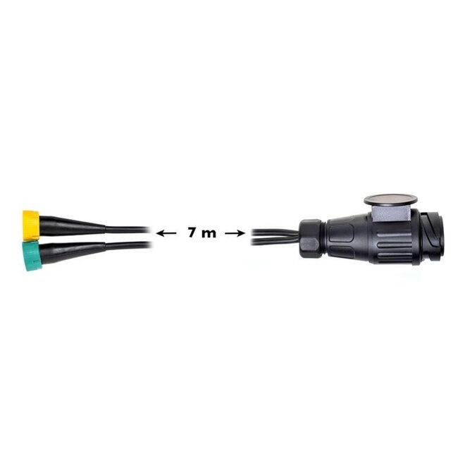 ProPlus Kabelset - 7 meter - 13-polige stekker naar 2 x 5-polige connector - zwart kunststof