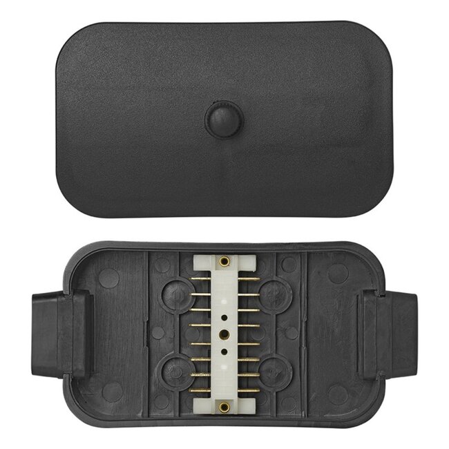 ProPlus Kabelverbindingsdoos - 8 x 4-polig - Kunststof - Zwart - Budgetvriendelijk