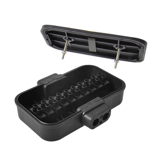 ProPlus Kabelverbindingsdoos - 10-polig - kunststof - zwart - voor aanhanger