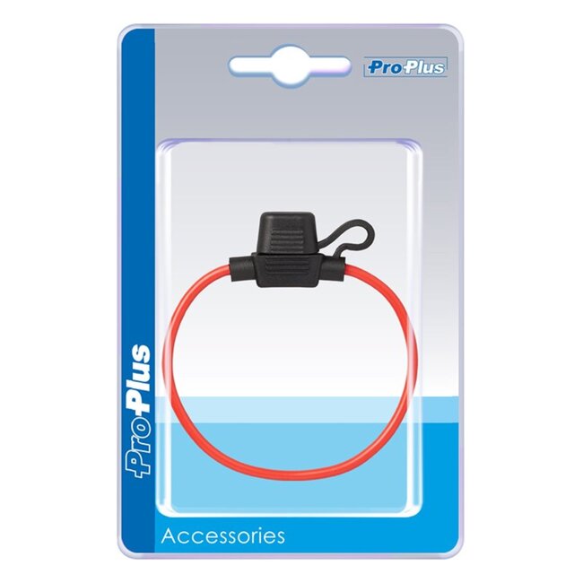 ProPlus Zekeringhouder in-line - mini steekzekering - 30A - 20 cm - rood