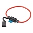 ProPlus Zekeringhouder in-line - mini steekzekering - 30A - 20 cm - rood