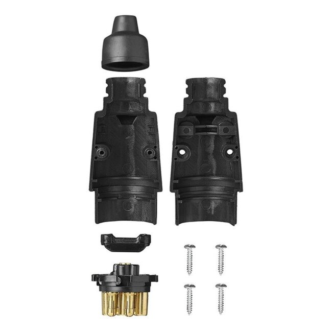 ProPlus 7-polige aanhangwagenstekker - robuust kunststof - messing contacten - 12V