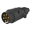 ProPlus 7-polige aanhangwagenstekker - robuust kunststof - messing contacten - 12V