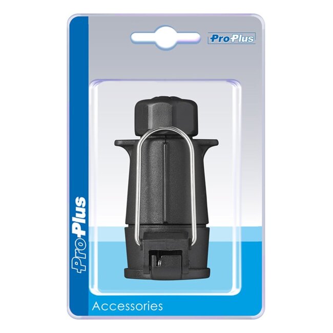 ProPlus Zwevende aanhangerstekker - 7-polig - kunststof - met haak - zwart